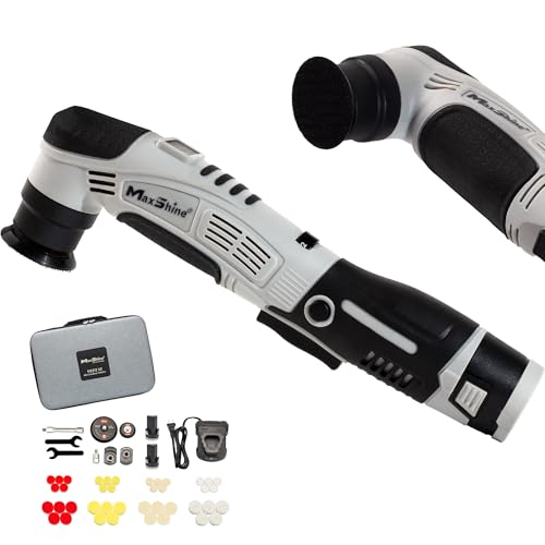 Maxshine Professional Portable Cordless Polisher (M0312 V2) - Portable, Lightweight (1.93 lbs), 6-Speed DA/Rotary Polisher for Auto Detailing, Scratch & Swirl Repair, Paint Protection, Gloss & Shine