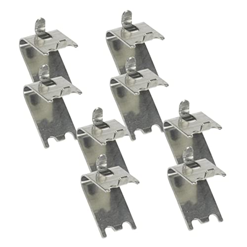 SHINEOFI Ganchos Metálicos para Refrigerador Soporte Estante Inoxidable Clips para Estantes de Congelador 8 Piezas para Electrodomésticos