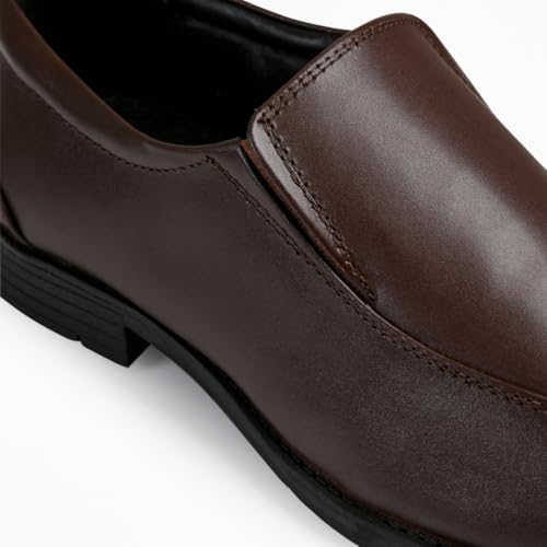 Image of Chardonnay Men's Black Leather Slip On Formal Shoes | Comfortable Loafers for Office, Business