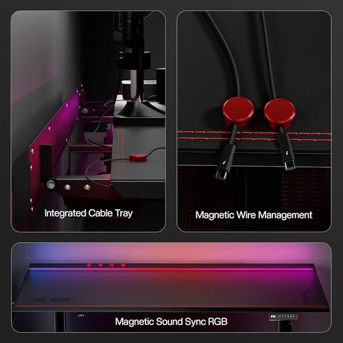Image of Green Soul Titan X Gaming Height Adjustable Table | Magnetic Wire Routing | MagMat | 20mm Thick Metal Top | Dual Precision Motor | Anti Collision | 100 KGs Load Capacity | 3 Year Warranty