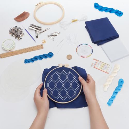 FREEBLOSS 4 peças de fio Sashiko Sashiko Skein 100 metros x 4 cores fio de bordado de algodão japonê