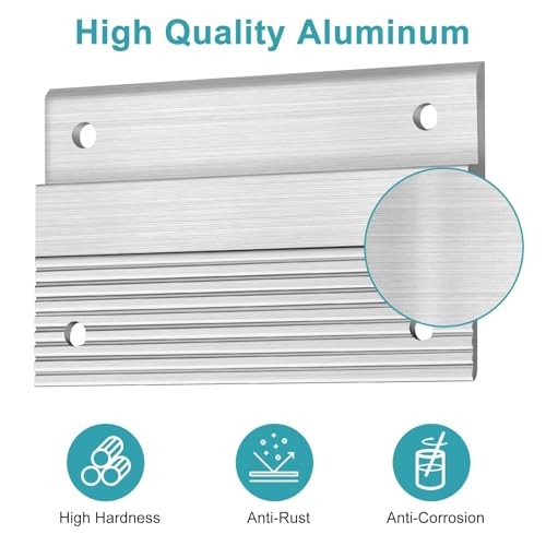 Image of EEEKit 3 Pairs French Cleat Picture Hangers, 4 Inch Aluminum Z Bar Mounting Kit, Interlocking Z Clips Wall Brackets for Hanging Mirrors, Artwork, Panels, Frames, Shelves with Screws and Level Tool