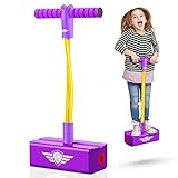 CUUGO LET'S GO! CG Foam Pogo Jumper for Kids, Toys for 3-12 Years Old Boys Girls Pogo Stick Outdoor Toys Gifts for 3-12 Year Old Boy Girl Fun Toys Christmas Birthday Gifts Stocking Stuffers（Purple）