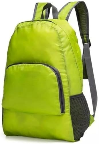 Mochila De Nylon Dobrável Impermeável Esportiva Escolar 25L (Verde)