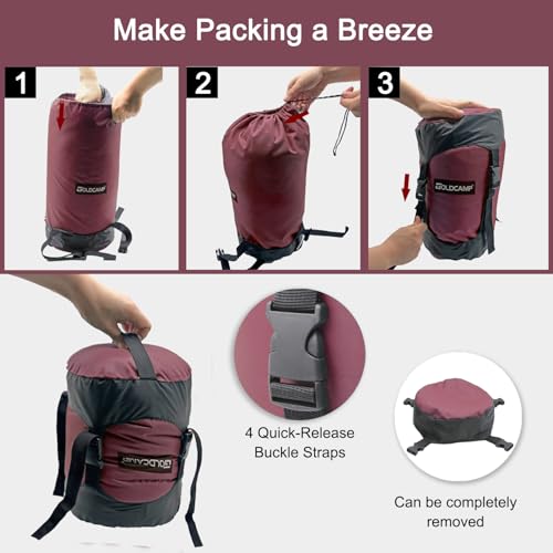 Outdoor Storage Stuff Sacks, Camping Gear Organizer (RED, XL) - image 7