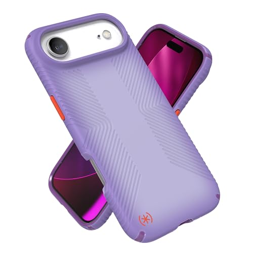 Image of Speck Presidio LUX Grip for iPhone 17 Air Case, MagSafe-Compatible, Slim Protective Case, Purple Fade /Magic Purple /New Poppy