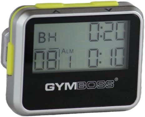 Gymboss Interval Timer and Stopwatch - Silver/Yellow Metallic Gloss