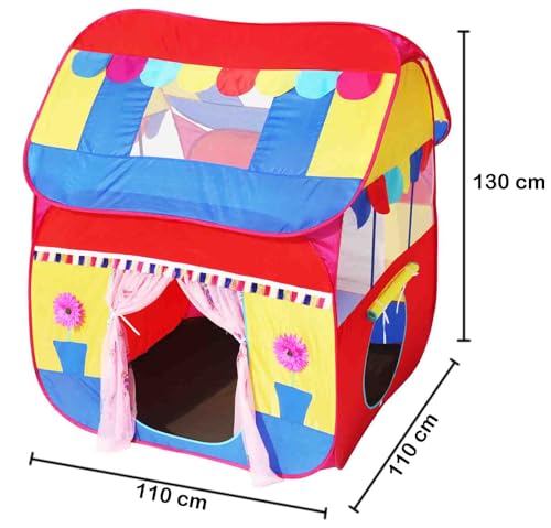 Image of Homecute Foldable Pop Up Hut Type Kids Toys Jumbo Size Play Tent House for Boys and Girls (Big Size Multi)