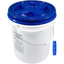 100 mil Extra Heavy Duty 20 Liter 5.28 Gallon Bucket with Gamma Seal Lid Blue