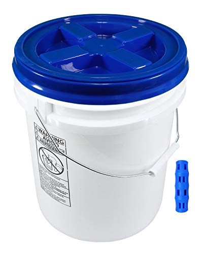 100 mil Extra Heavy Duty 20 Liter (5.28 Gallon) Bucket with Gamma Seal Lid (Blue)