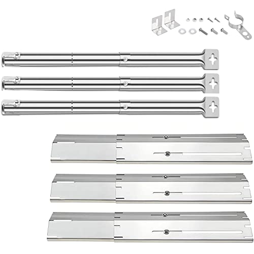 Denmay - Kit de reparación de Repuesto para Charbroil 463420509, 463460708, 463460710 Barbacoa a Gas, quemadores de Acero Inoxidable, Tubo Cruzado de Transporte, Placa de Calor domadores de Llama