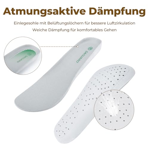 SAGUARO Damen Trekkingsandalen, Rutschfest Atmungsaktiv Geschlossene Sandalen, Wandersandalen Damen für Outdoor Sport, Beige 38 EU