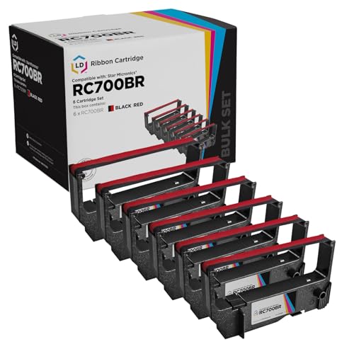Cinta de reemplazo compatible para Star Micronics RC700BR negra miniatura 1