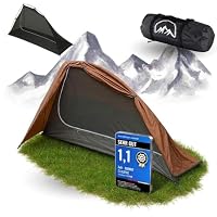 GOALPINE® EREMIT Zelt für 1 große Personen | wasserdicht 4000mm | kleines Packmaß | zum Wandern, Bergtouren & Bikepacking | Ultraleicht | 4 Jahreszeiten | schneller aufbau – Ansicht 1