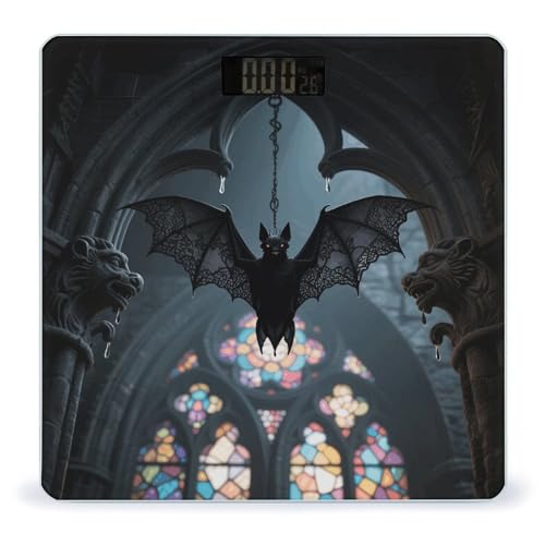 Báscula digital de baño Gothic Bat con alta precisión 400 lb miniatura 1