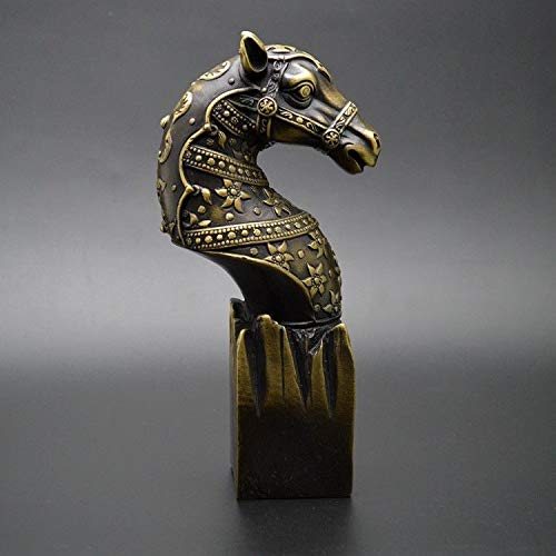 Zamtac China Exquisite Old Handwork Brass Horse Seal Officehome Decoration Paperweight #TOP23