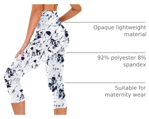 Image of TNNZEET Capri Leggings for Women - Tummy Control High Waisted Soft Yoga Pants for Gym Workout