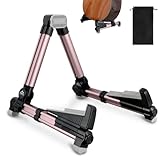 EASTROCK Guitar Stand Professional Portable Black Tripod Adjustable A Fame Acoustic Guitar Stand Multiple Guitars for Acoustic Guitar Electric Guitar Bass (Alloy 1 pack pink)