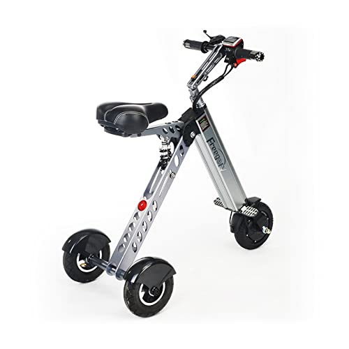 FreegoEV Folding Electric Tricycle Scooter, Mini Electric Three Wheel Scooter for Adults, 18.6 Miles Range Electric Bike with 3 Gears Speed, Electric Scooter Adult with Seat for Commuting Travel