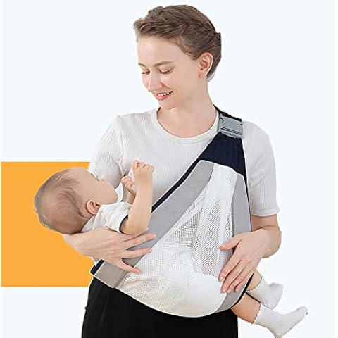 Mivofun Portable Breathable Baby Carrier, 3D Honeycomb Mesh Wrap Child Slings with Adjustable Widen Shoulder Straps, for 0-36 Months Newborns, Infants and Toddlers(Gray) Cover