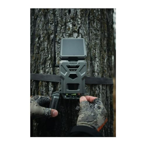 SPYPOINT Flex-S-Dark Solar Cellular Trail Camera – Built-in Solar Panel, 40MP Photos, 1080p Videos + Sound, No-Glow Game Camera, Night Vision, Motion Activated Trail Cam