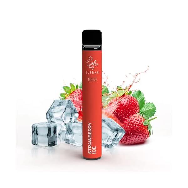 Elfbar Elf bar Strawberry Minze Erdbeere 600 Züge E-Shisha E-Zigarette Vape Nikotinfrei ohne Nikotin
