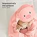 KeaBabies Hooded Baby Towel for Newborn - Viscose Derived from Bamboo Large Baby Bath Towels with Hood for Boys, Girls, Toddler, Extra Absorbent & Soft Newborn Bath Essentials (Piglet, Regular)