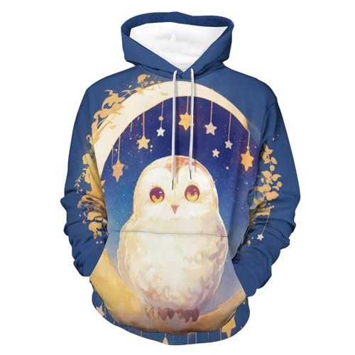 Sweatshirt hibou avec capuche et manches longues pullover mixte taille S