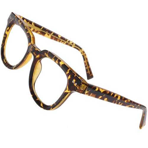 Image of Blue Light Glasses for Woman /Men TR90 Computer Eyeglasses with Anti Eyestrain & UV Glare (Tortoise)
