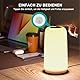 ROOTRO LED Nachttischlampe Touch Dimmbar, [Stilvolles Design mit 256 RGB-Modus] 3 Helligkeitsstufen Tischlampe für Schlafzimmer Warmweißes Licht Bunte Intelligente Lampe für Wohnzimmer Home Office