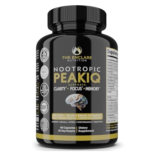 Nootropic Focus Supplement Brain Booster, Clarity, Memory, Brain Vitamins With 40 Nootropics Phosphatidylserine, Bacopa Monnieri, Huperzine A, DMAE, Inositol, L-Glutamine, Selenium, Choline, DHA (1)