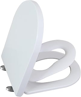 WinZo UF110 Elongated U Shaped Toilet Seat with Built in Potty Training Seat 2 in 1 Family Adult and Child Kids,Soft Close,Top Installation, White