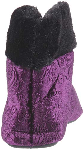 Dearfoams Women's Sadie Embossed Velour Bootie Slipper - Image 4