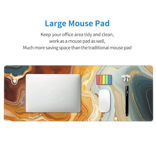 Grand tapis de souris avec bords cousus durables et imprimé marbre