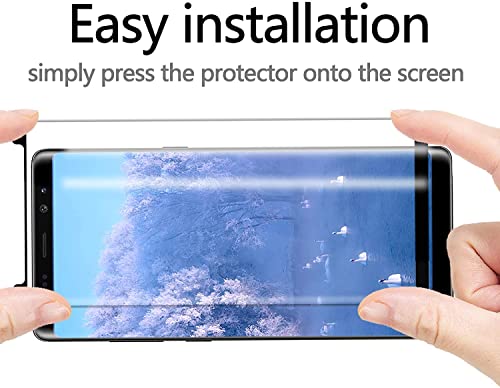 Image of STP FEEL Advanced Black Border Tempered Glass Protector for Samsung Galaxy Note 8 | Full Edge to Edge Screen Protector Guard Protector, Pack of 1