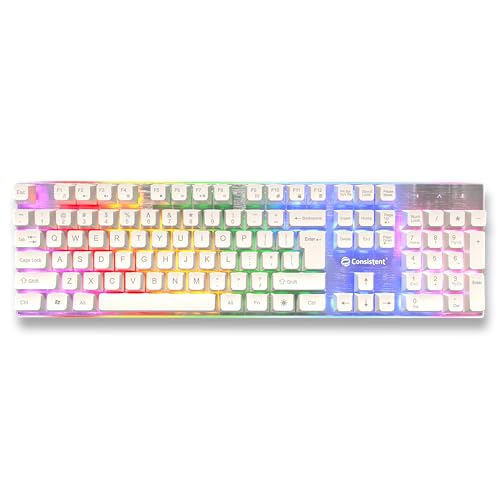 Image of Consistent Waves Gaming Wired Keyboard, USB Interface, Removal Key Caps for Cleaning | Stylish Slim Design