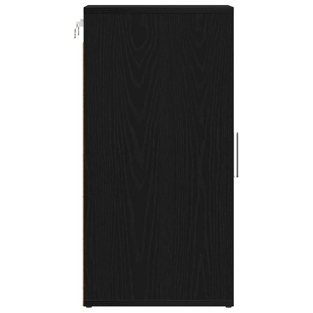 vidaXL Zapatero de Madera de Roble Negro 32x35x70 cm