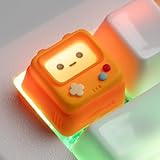 ULTRAEQUIP Artisan Keycaps, Cute Retro Game Consoler-Shpaed Keycaps, Shine Through Resin Handmade, Single 1U Replace Key for ESC Key Mechanical Keyboard (Orange)