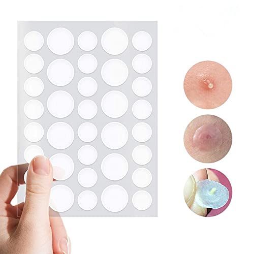 Acne Pimple Patch - 40 Pcs Two Sizes Patches Acne Absorbing Cover Pimple Spot Treatment, Hydrocolloid Acne Dots for Face, Facial Stickers, Zit Patches, Invisible,12mm and 10mm