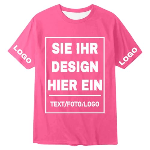 Camiseta de manga corta para hombre 2026 DIY, Rosa., L