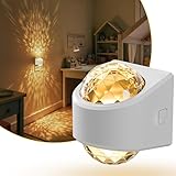 L LOHAS LED Night Light,Projector Night Light with Dusk to Dawn Sensor,3000K Soft White, Brightness Adjustable,Plug in Nightlight for Bathroom,Bedroom,Hallway,Party,Home Decor