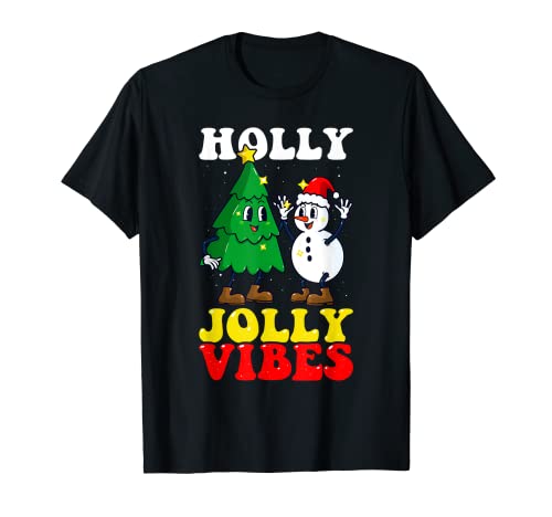 Christmas Time Gift Store Holly Jolly Retro Hippie Xmas Groovy Vibes T-Shirt