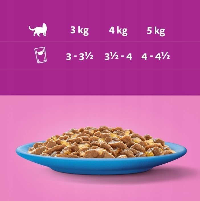 Whiskas Adult 1+ wysokiej jakości mokra karma dla dorosłych kotów, wybór ryb, galaretka, 4 sztuki w opakowaniu 160 porcjowanych woreczków (160 x 85 g)