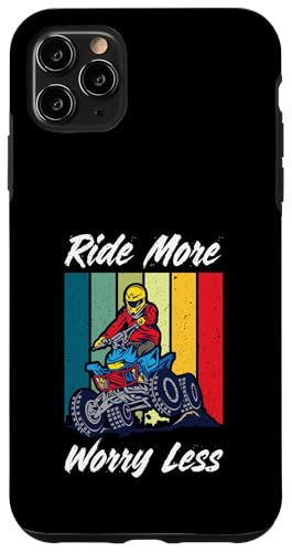 Ride More Worry Less ATV �N���b�h�o�C�N 4�֎� �I�t���[�h ���g�� �X�}�z�P�[�X iPhone 11 Pro Max �p