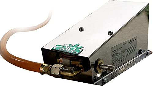 BioGreen Gas-Gewächshausheizung „Frostwächter Mini“ mit 800 Watt | für Gewächshäuser bis 6 m² | Thermo-Sicherung | Edelstahl | L 19 x B 12 x H 9...