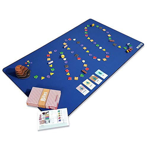 Board Game Playmat [3'X5'/Thick Super Cushioned/Stitched Edge/Water Resistant] With Carrying Case - For Tabletop Board Games, Card Games, Rpg Games (Medium, Blue) #TOP2