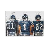 fuyaozhishang Jalen Hurts AJ Brown Jason Kelce Art Cool Posters 20x30inch(50x75cm) Unframe-style