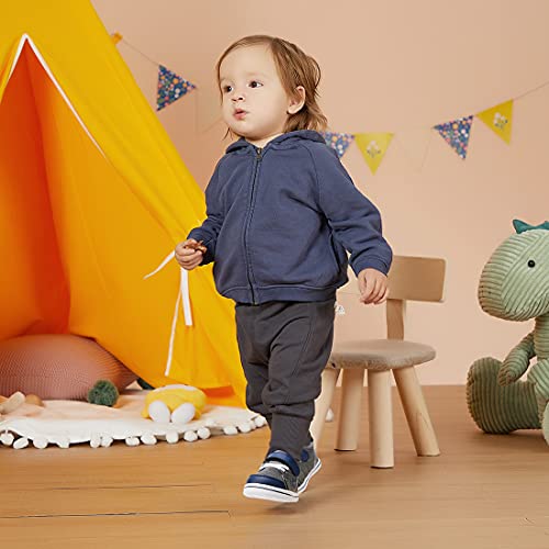 Bmcitybm Baby Shoes Girl Boy Walking Shoes Winter Non Slip Sneakers Tennis Skate Shoes First Walkers 6 9 12 18 24 Months Grey/Navy Size 12-18 Months #TOP1