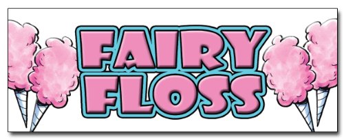 SignMission48" FAIRY FLOSS DECAL sticker cotton candy spun sugar