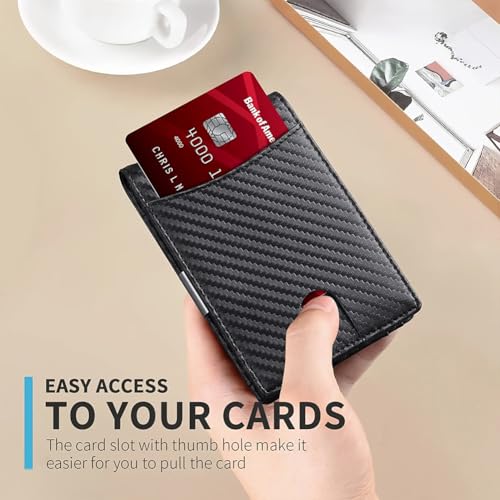 Slim Money Clip Wallets for Men - RFID Blocking: Ideal Minimalist Small Leather Bifold for Office Workers3
